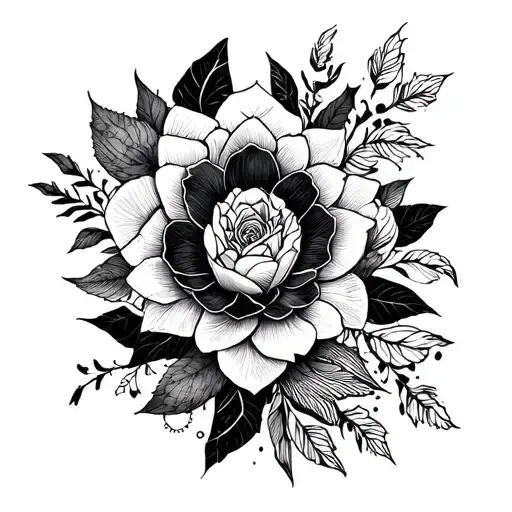 patchwork sleeve tattoo design idea
