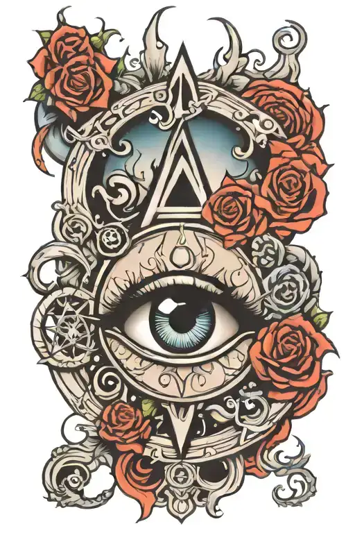 tunnel vision third eye tattoo design idea