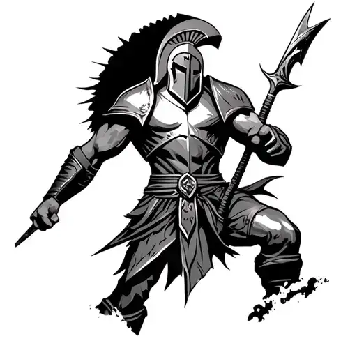 spartan warrior tattoo design idea