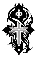 Coptic orthodox cross tattoo design idea