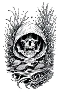 Brother hood reef scene tattoo design idea