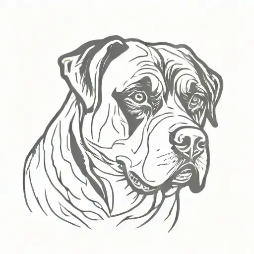 rottweiler breed tattoo design idea