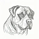 rottweiler breed tattoo design idea