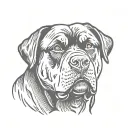 rottweiler breed tattoo design idea
