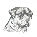 rottweiler breed tattoo design idea