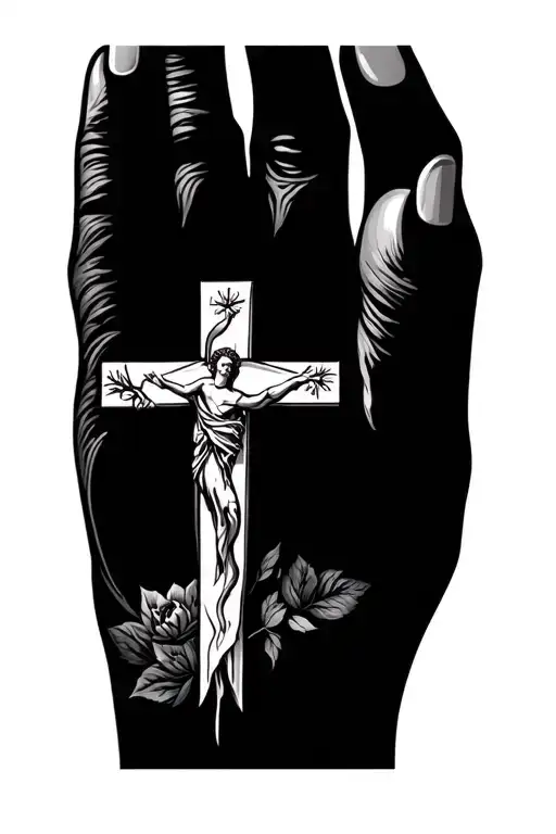 Christian tattoo on hand  tattoo design idea