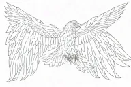 outlined eagle wing tatto tattoo design idea