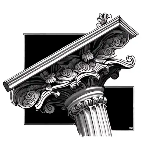 Greek Column tattoo design idea