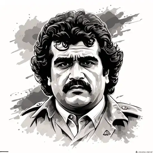 Pablo Escobar tattoo design idea