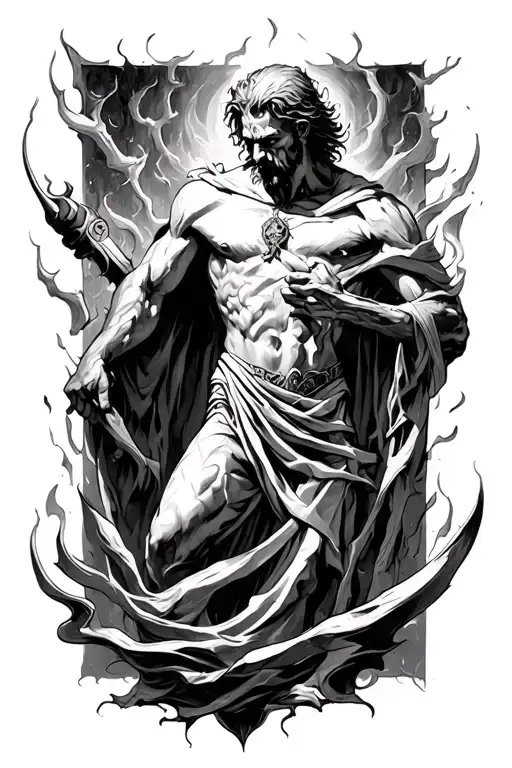 Constantine enters hell tattoo design idea