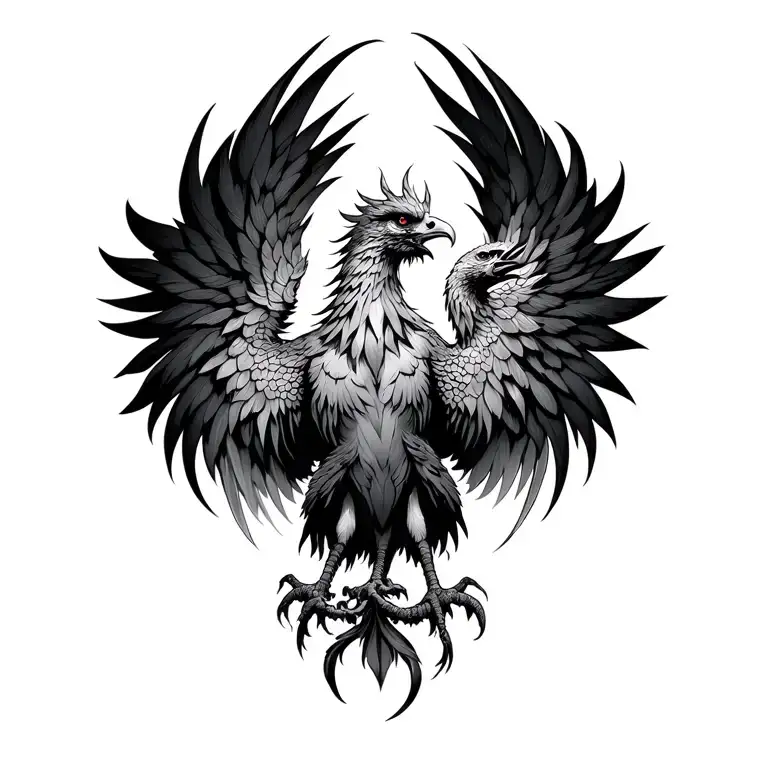 gay Phoenix strength tattoo design idea