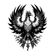 gay Phoenix strength tattoo design idea