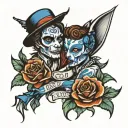 crip love tattoo design idea