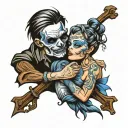 crip love tattoo design idea