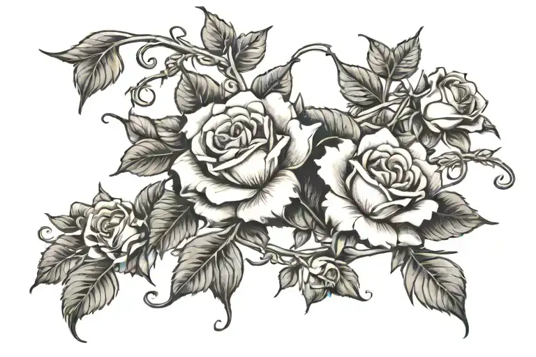 writing "rage,rage against the dying of the light" with small roses intertwined in the writing tattoo design idea