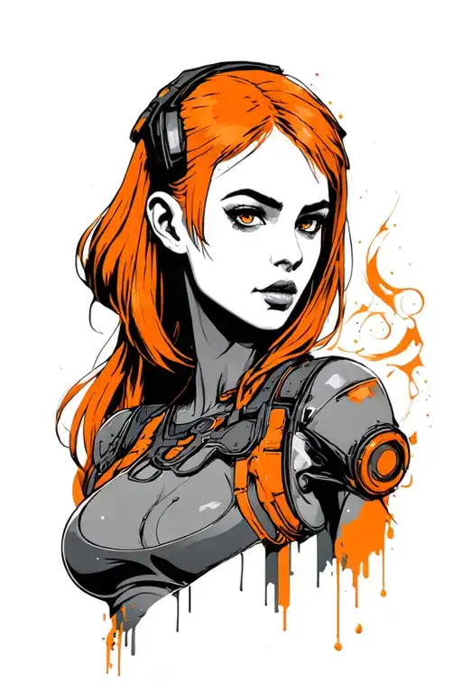 the fifth element Leeloo with the elements forming tattoo design idea