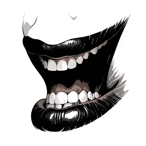 Throat tattoo design idea