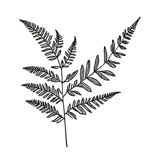 fern growing tattoo design idea