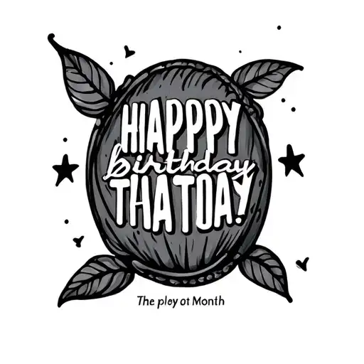 Birthday Month tattoo design idea