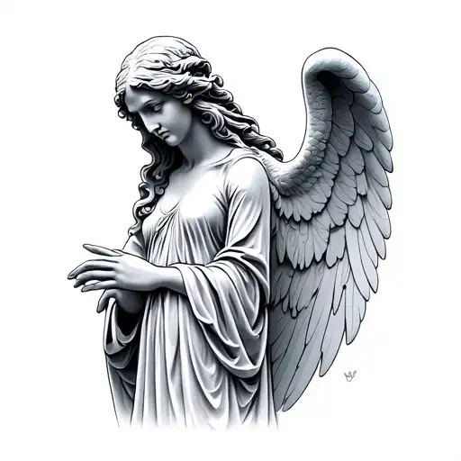 Weeping Angel tattoo design idea