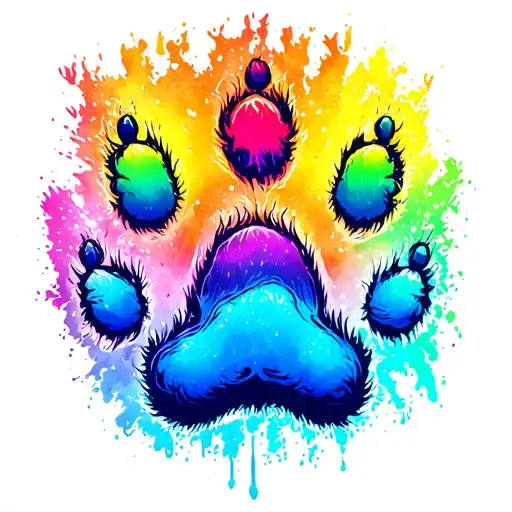 Gay Bear paw print tattoo design idea