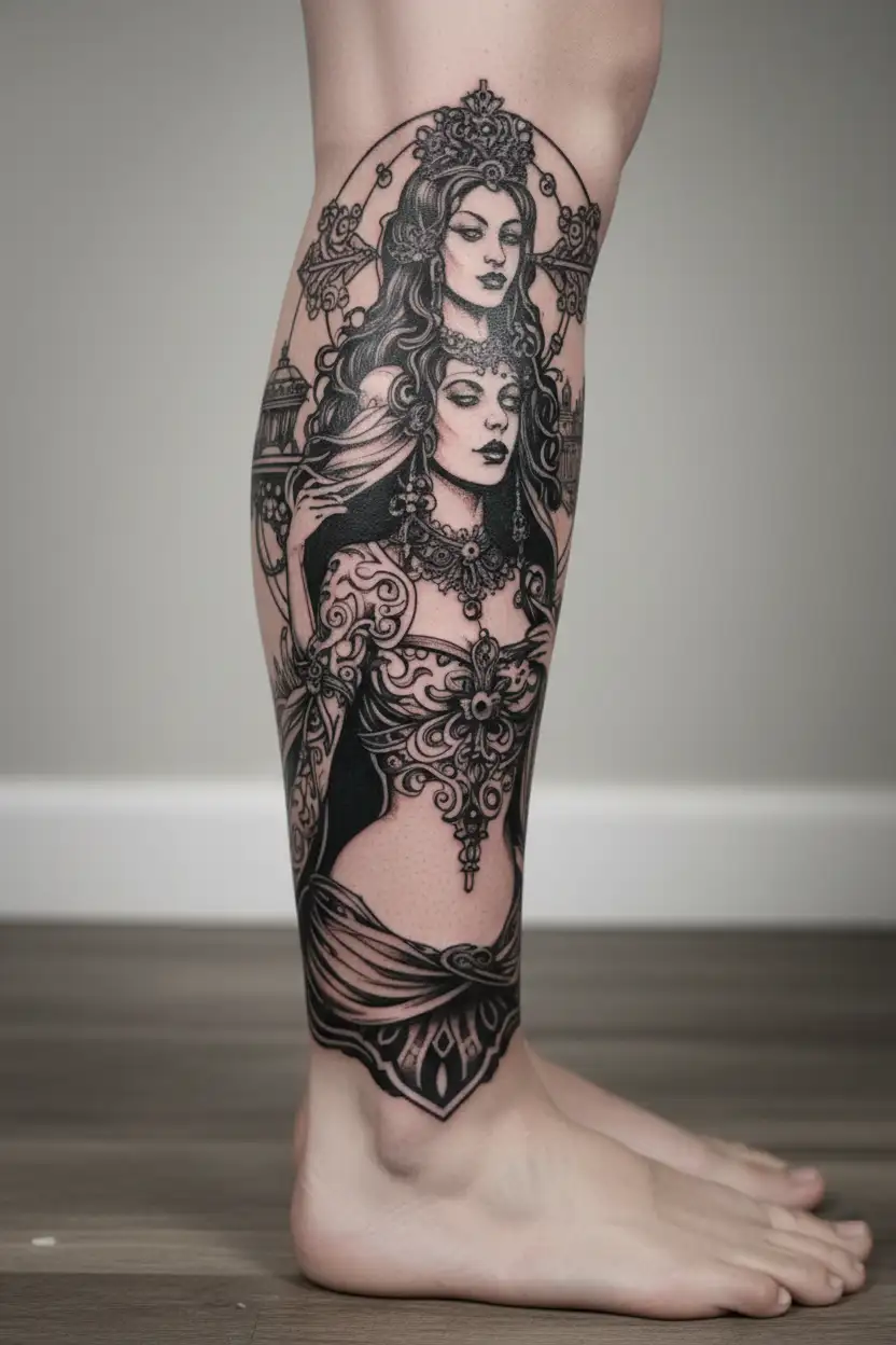 cocaine lady church 1703 saint petersburg tattoo design idea