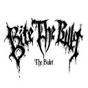 "Bite The Bullet" "Bite The Bullet" Blackwork Dark Lettering Calligraphy Chaotic Hardcore, Soft-Edge, High-Contrast Black Ink Expressive tattoo design idea