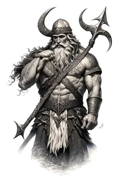 pagan God tyr Norse god tattoo design idea