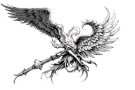 heaven and hell war tattoo design idea