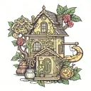 money, family, wealth, trap house tattoo design idea
