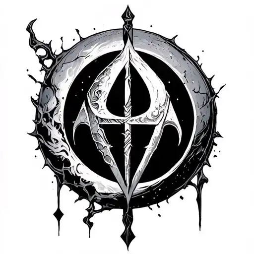 Bloodborne Moon Rune tattoo design idea