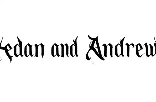 "Aedan and Andrew" tattoo design idea