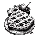 Make a pie tattoo design idea