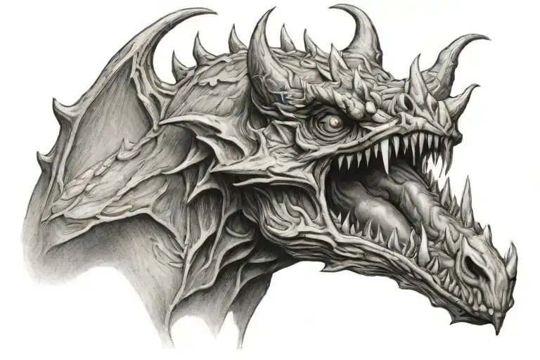 jersey devil face tattoo design idea