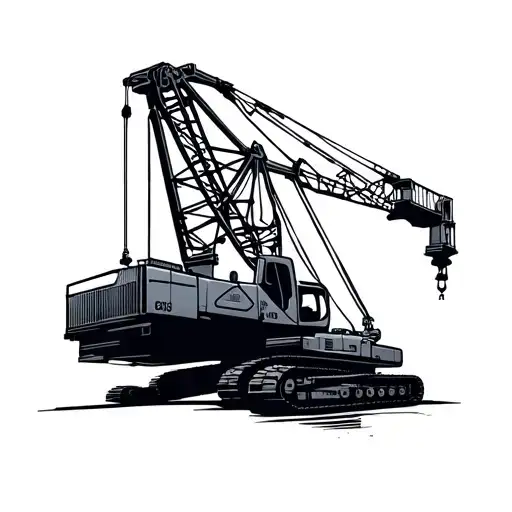 Construction Crane tattoo design idea