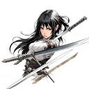 Mikasa Ackerman wielding her blades tattoo design idea