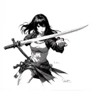 Mikasa Ackerman wielding her blades tattoo design idea