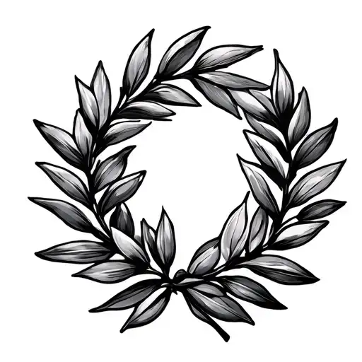 Laurel wreath White tattoo design idea