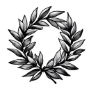 Laurel wreath White tattoo design idea