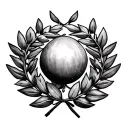 Laurel wreath White tattoo design idea