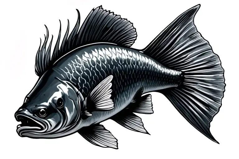redfish tattoo design idea