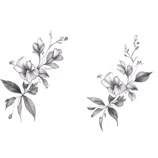 Coverup Floral tattoo design idea