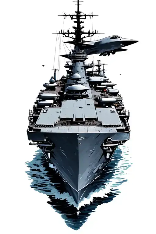 Aircraft Carrier tattoo design idea