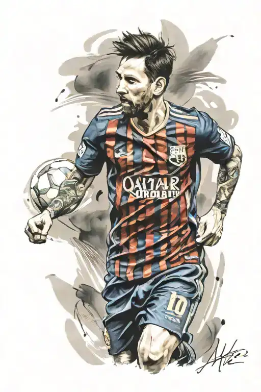 Leo Messi tattoo design idea