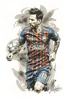 Leo Messi tattoo design idea