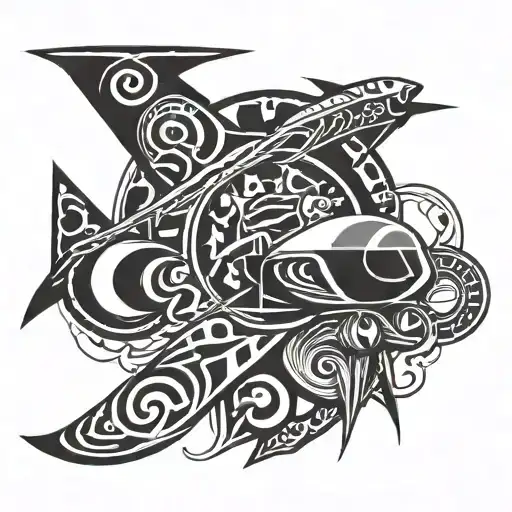 Aviation  tattoo design idea