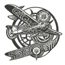 Aviation  tattoo design idea