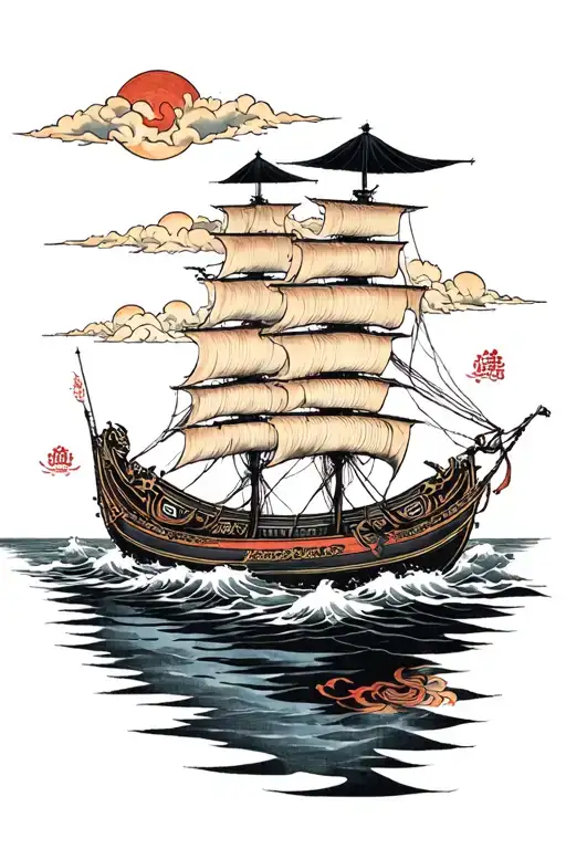 burn the boats  tattoo design idea
