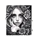 Melancholic tattoo design idea