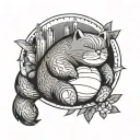 Snorlax sleeping tattoo design idea